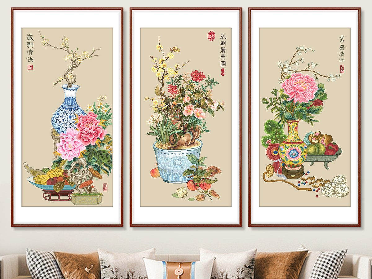 New Year’s Day Painting Cross Stitch | Chinese Lunar New Year Embroidery
