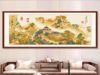 Collection quality Chinese painting cross stitch - Penglai Wonderland