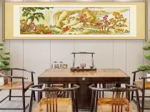 Hundred Deers-Hand Embroidered Home Decor Paintings for Good Luck