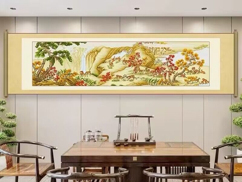 Hundred Deer Picture Cross Stitch