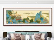 Collectible Quality Chinese Painting Cross Stitch - Lingyan Cherry Pavilion Paintings