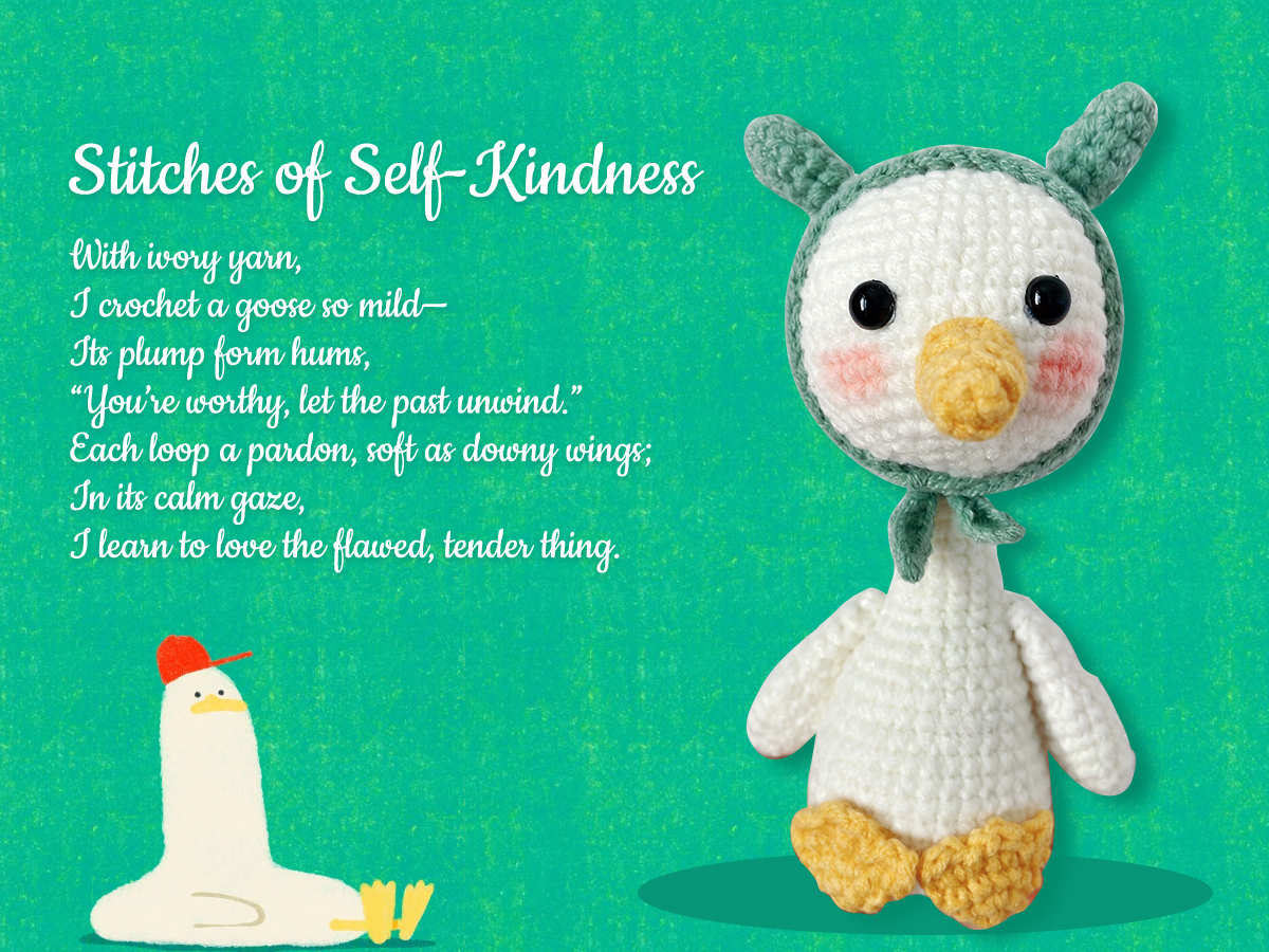 Meet Your New Cuddle Therapist: A Crocheted Goose That Melts Stress Away​