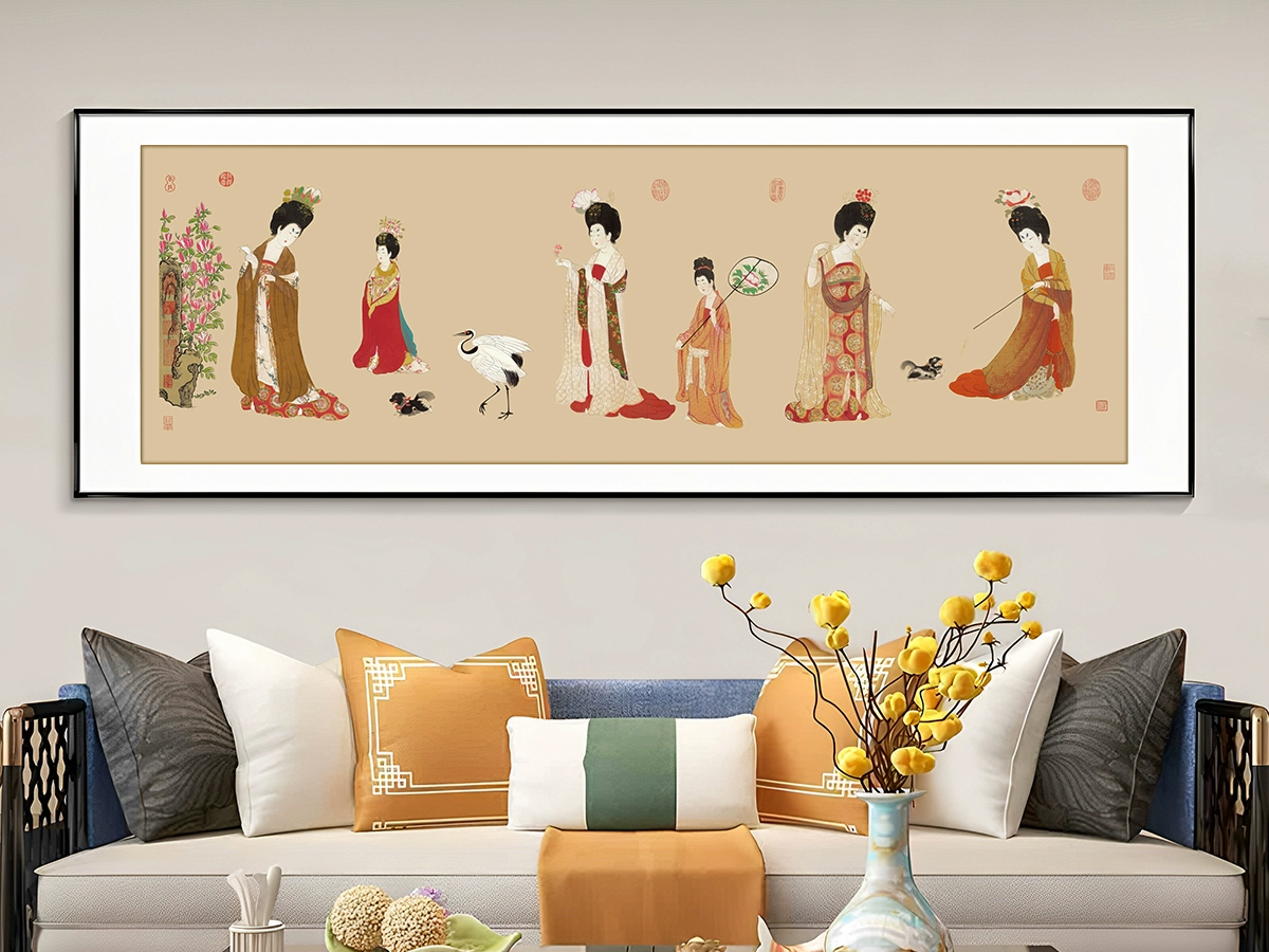 Rediscover Tang Dynasty Splendor with Cross-Stitch: Ladies Adorning Themselves with Flowers​