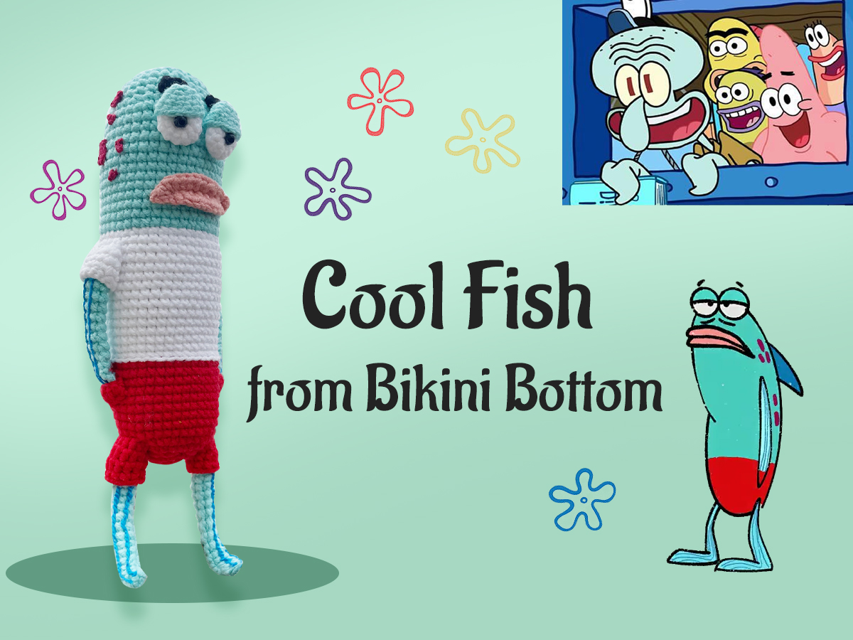 Crochet Cool Fish: Where Bikini Bottom’s Joy Takes Stitchy Shape​