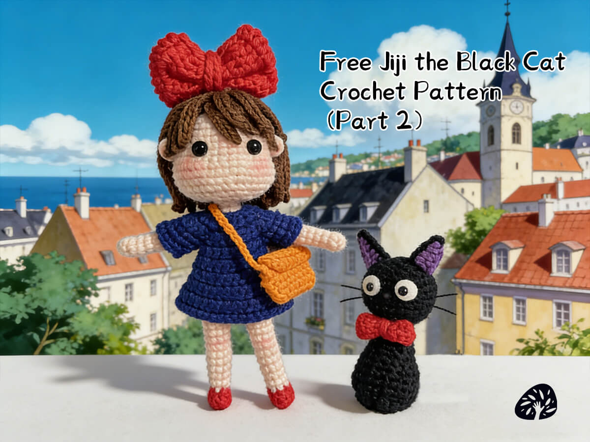 Free Jiji the Black Cat Crochet Pattern | Studio Ghibli Amigurumi (Part 2)