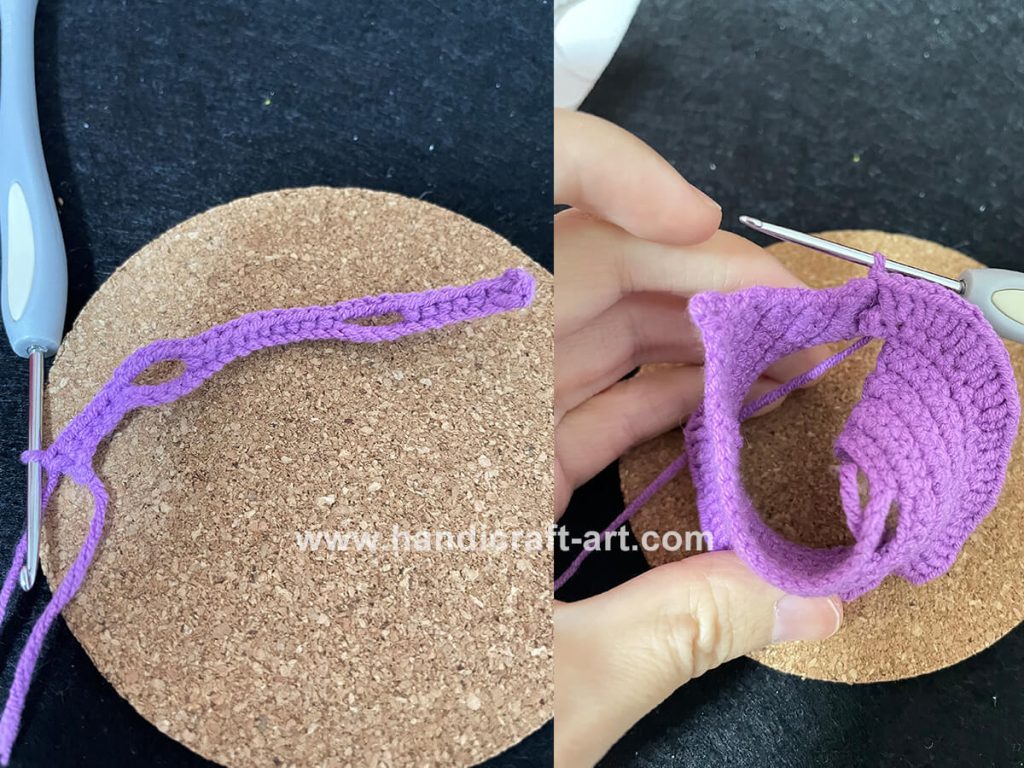 Ruffled princess dress crochet pattern for candy bunny