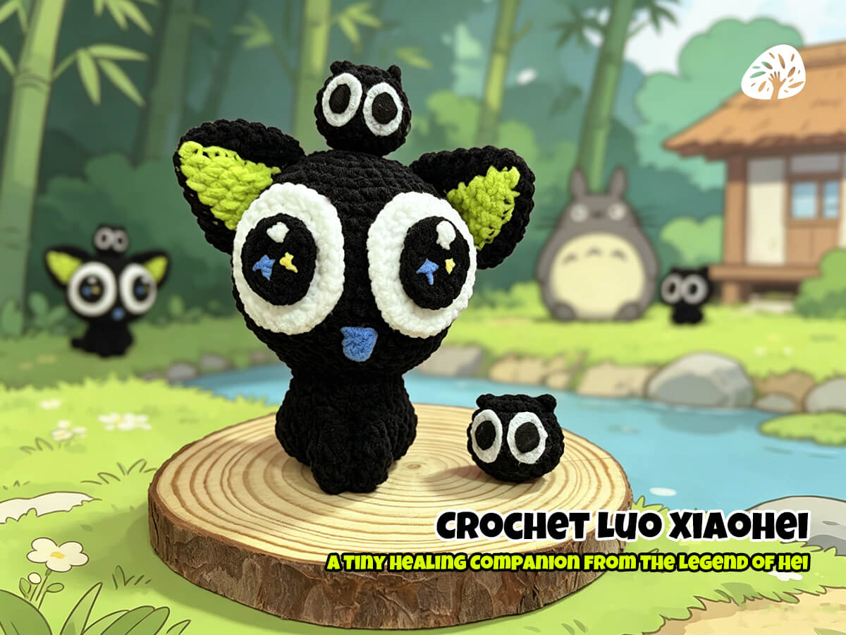 Crochet Luo Xiaohei – A Tiny Healing Companion from The Legend of Hei