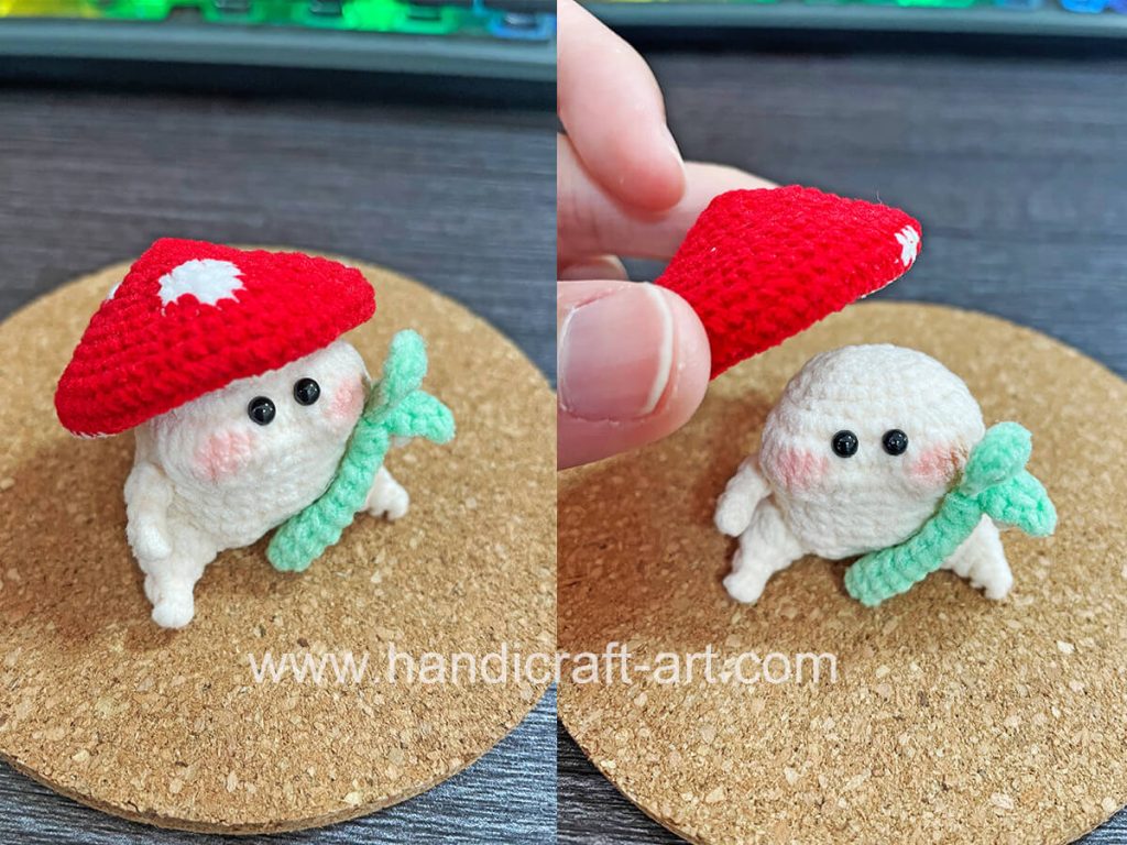Crochet a Tiny Bald Mushroom2