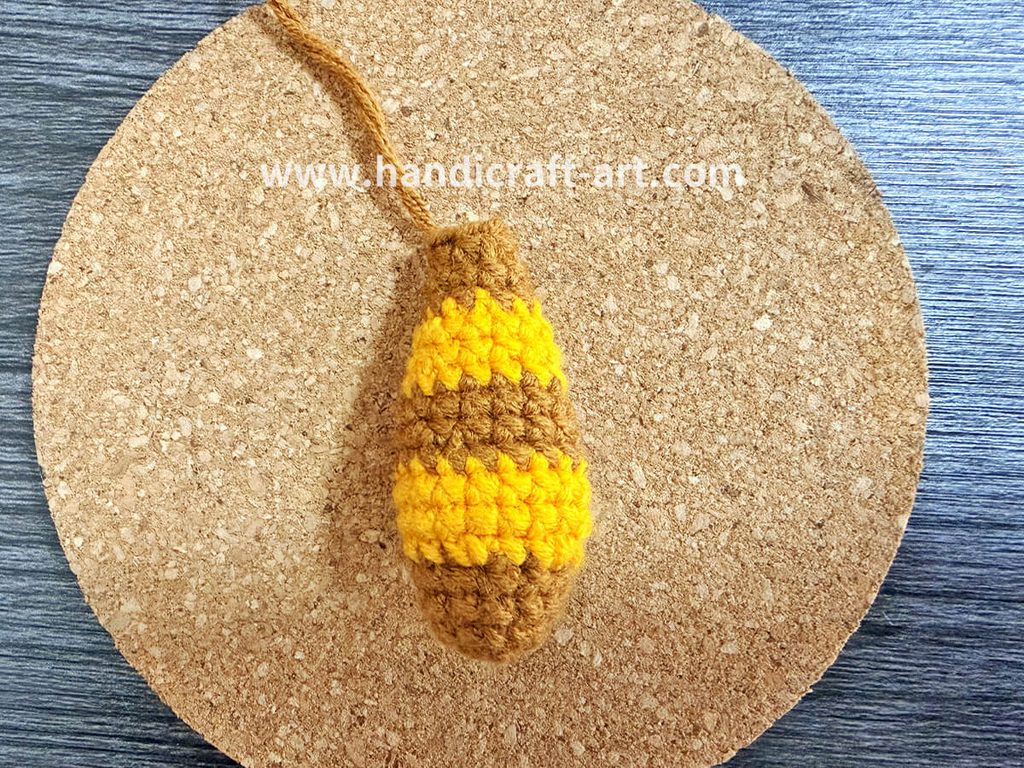 Crocheting the tail-Healing Red Panda Crochet