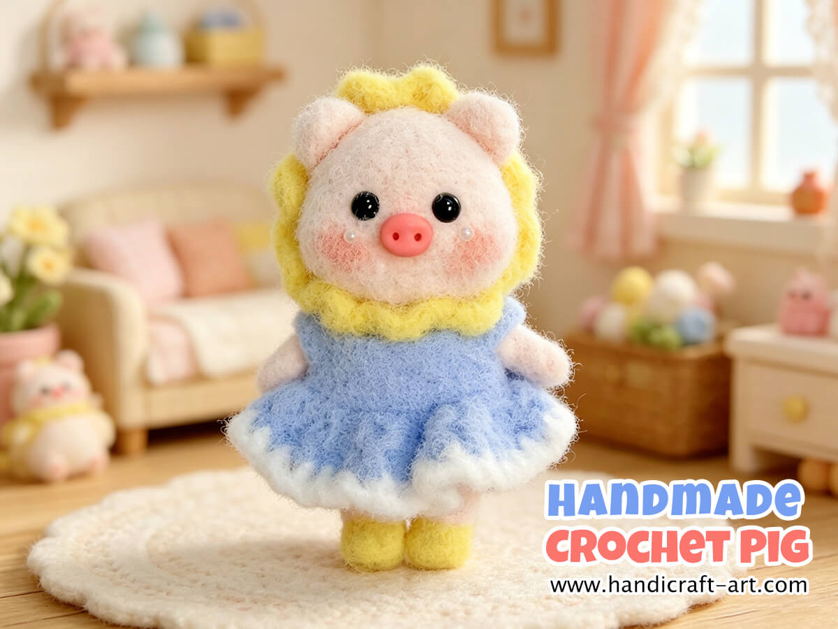 Handmade Crochet Pig – A Festive Keepsake to Cherish