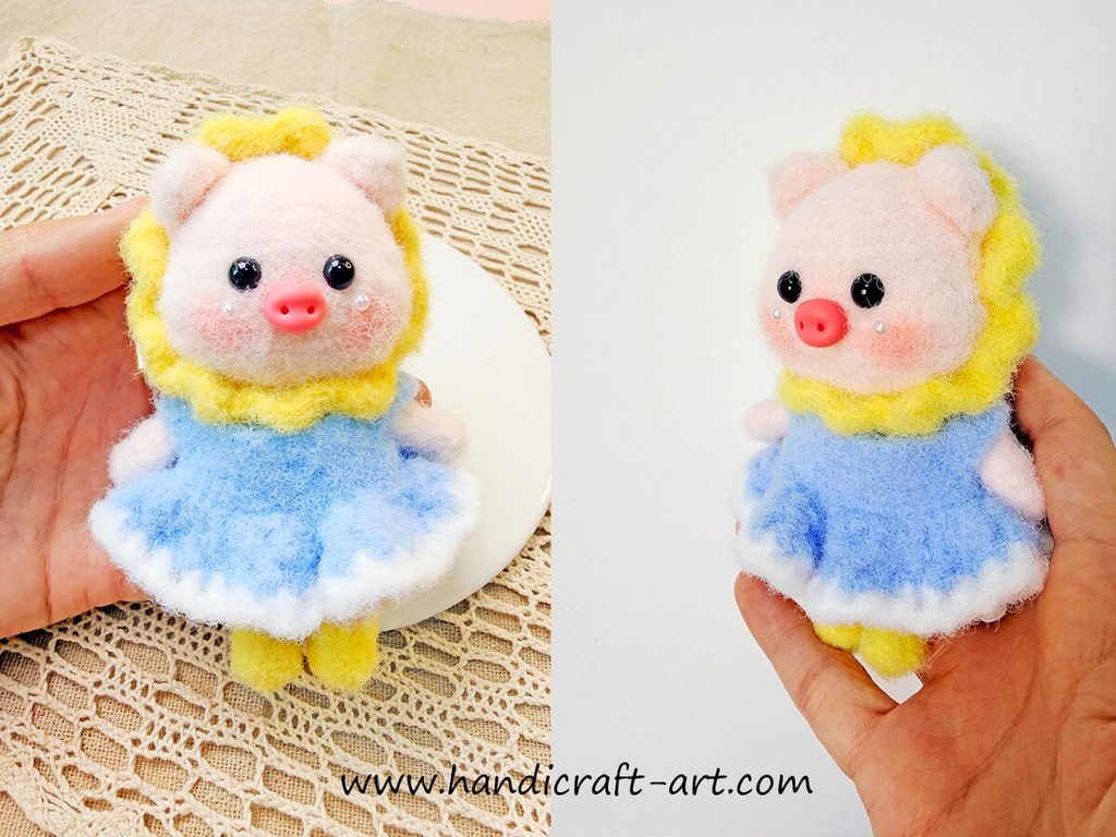 Handmade Crochet Pig completed