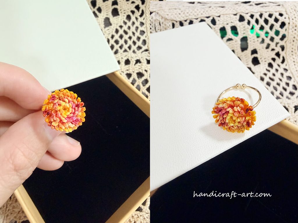 Handmade Dandelion Ring gift