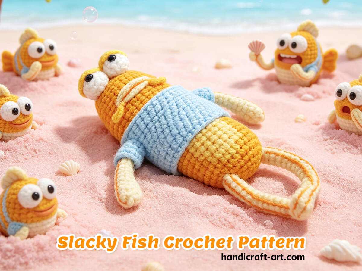 Slacky Fish Crochet Pattern – The Laziest Cutie from Bikini Bottom!