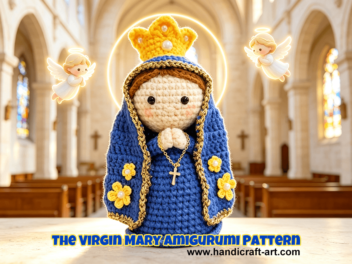 A Crochet Tribute in Blue: The Virgin Mary Amigurumi Pattern