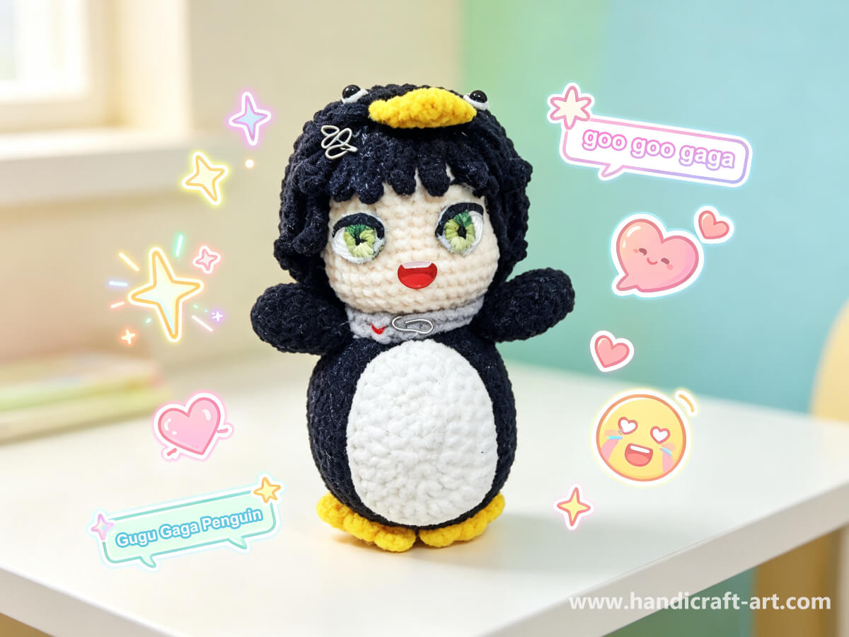 Gugu Gaga Crochet Pattern – Bring the Viral Penguin Meme to Life!