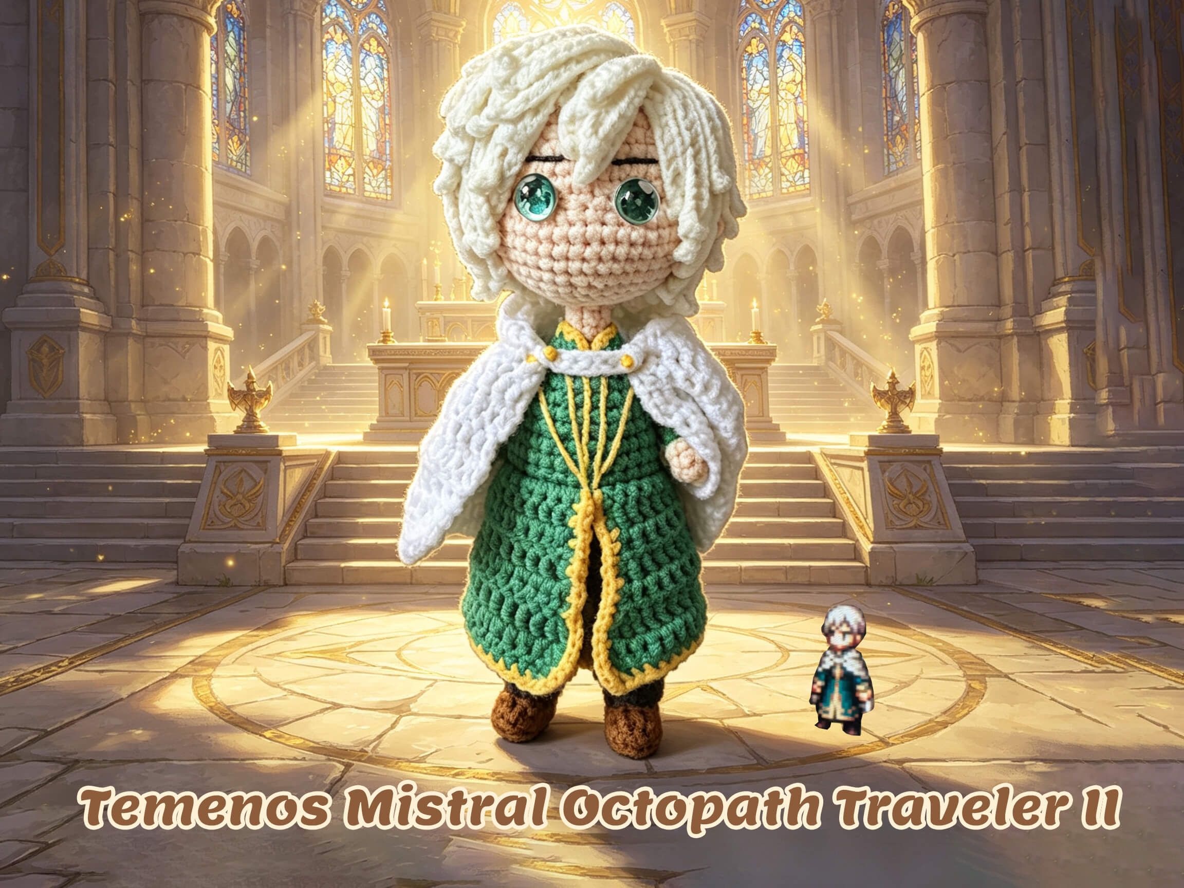 Crochet Temenos Amigurumi – Stitch Your Own Inquisitor from Octopath Traveler II