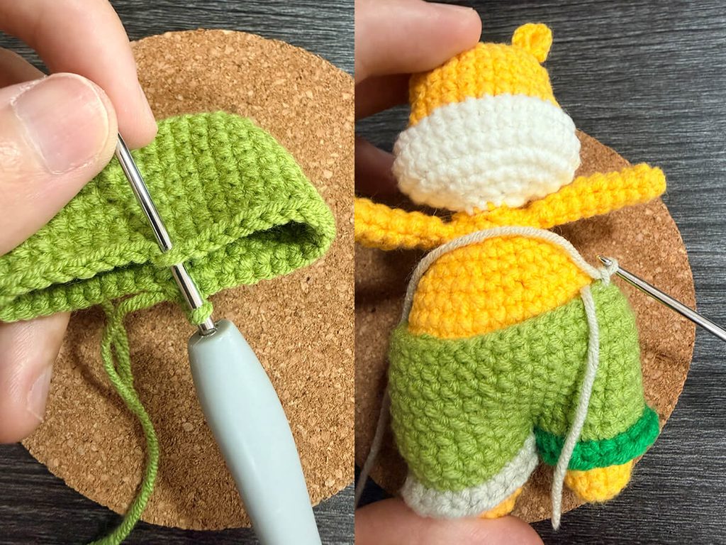 Crochet Lion Pattern-overalls
